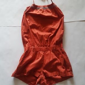 Hollister Orange Romper